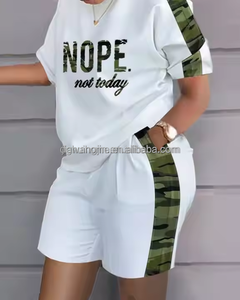 <span class=keywords><strong>Ensemble</strong></span> décontracté deux pièces pour <span class=keywords><strong>femme</strong></span>, été, uni, avec t-shirt à manches courtes et <span class=keywords><strong>short</strong></span> en mousseline, décoration vintage, respirant, séchage rapide - Product Image 4