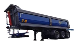 Utilisé largement prix d'usine chinois 3/4 essieu 34cbm bateau remorque en acier à haute résistance T700 60 tonnes H étoile benne semi-remorque - Product Image 2