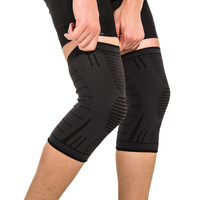 Genouillère élastique de soutien, bandage de compression, genouillères longues pour le volleyball, genouillère en silicone noir, meilleur genouillère de sport