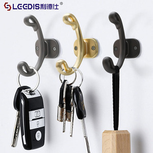 Modern Zinc Alloy Wall Mounted <b>Hooks</b> Rectangle Shape Easy Install For Bathroom Wardrobe Door Coat Rack - Product Image 3