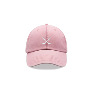 Casquette de baseball en jean bleu clair avec broderie de club de golf blanc sur le panneau avant, ajustable, unisexe, 6 panneaux, printemps-été, décontractée - Product Image 3
