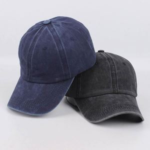 Casquettes de baseball vintage en coton uni délavé et vieilli, ajustables, de haute qualité, à 6 panneaux, avec logo brodé personnalisé - Product Image 4