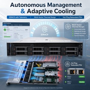 เซิร์ฟเวอร์เครือข่าย Dell PowerEdge R750XS สำหรับ DeepSeek, Deep Learning, ฐานข้อมูลเสมือน, AI, เซิร์ฟเวอร์แบบแร็ค 2U, สถาปัตยกรรมแบบ Dual-Socket - Product Image 5