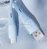 Câble de charge USB Type-C PD en silicone liquide souple 6A avec connecteur PVC, conducteur en cuivre pur, 1m, pour iPhone