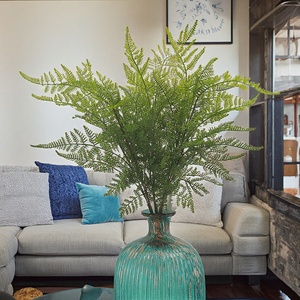 Vente en gros de feuilles de fougère artificielles de haute qualité, <span class=keywords><strong>neuf</strong></span> tiges, pour arrangements floraux de mariage, décoration de la maison, de l'hôtel et du jardin - Product Image 5