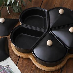 Assiette à fruits secs en céramique, snacks à vent, graines <span class=keywords><strong>de</strong></span> melon, noix et fruits froids, ensemble <span class=keywords><strong>de</strong></span> table basse, plateau créatif, offre spéciale - Product Image 4