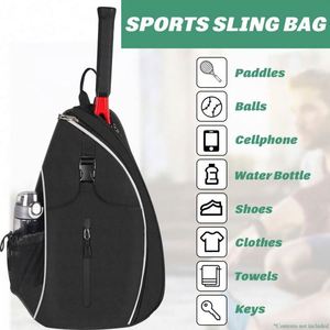 Sac à dos bandoulière pour tennis, résistant à l'eau, pour homme et femme, idéal pour raquettes de tennis, badminton et pickleball - échantillon gratuit, vente flash - Product Image 2