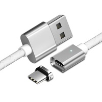 Cable de línea de datos de alimentación de carga superrápida TPE magnético tipo C Micro USB al por mayor original Android personalizado de fábrica superventas