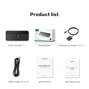 Conmutador <span class=keywords><strong>KVM</strong></span> UGREEN CM664 <span class=keywords><strong>USB</strong></span> 3.0 HDMI 2.0, 2 Entradas 1 Salida, Compatible con 4K60Hz para 2 Computadoras que Comparten 1 Monitor, Teclado y Ratón - Product Image 6