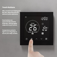Thermostat intelligent WiFi Tuya à écran tactile, contrôleur de température pour ventilo-convecteur, programmable hebdomadaire, pour chambre d'hôtel, 220V, chauffage et refroidissement