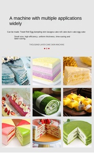 बेकरी केक की दुकानों के लिए उच्च उत्पादकता के साथ स्वचालित इलेक्ट्रॉनिक बहु-समारोह अंडे क्रेप निर्माण मशीन नई - Product Image 4