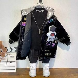 <span class=keywords><strong>Parka</strong></span> d'<span class=keywords><strong>hiver</strong></span> pour garçon Manteaux doublés en molleton à capuche résistants à l'eau - Product Image 3