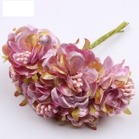Buket Sutra Mini Buatan Peony 3Cm, Bahan Aksesori Karangan Bunga DIY