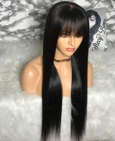 Grosir 100% rambut Remy Brasil renda HD rambut renda coklat muda Wig tanpa lem lurus panjang dengan lapisan warna alami gaya potongan untuk wanita