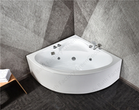 Baignoire autoportante de luxe CE pour petite salle de bain, dimensions 1200 x 1200, baignoire d'angle pour une personne, spa avec massage à air