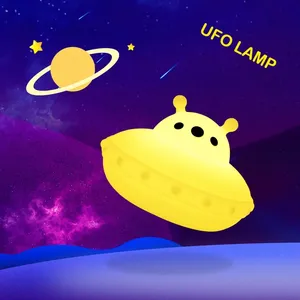 Luminaria Kid LED Bebe Tomada Caterpillar novità <span class=keywords><strong>lampada</strong></span> in Silicone commutata piccola eccentrica <span class=keywords><strong>lampada</strong></span> da notte Veilleuse UFO <span class=keywords><strong>lampada</strong></span> da notte - Product Image 2