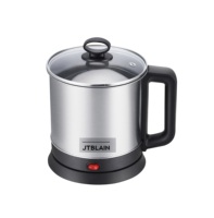 Bouilloire Électrique Multifonction Antiadhésive 1,5 L la Plus Vendue avec Cuiseur Vapeur pour la Maison, Chauffage Rapide des Aliments