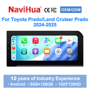 วิทยุติดรถยนต์ NaviHua ระบบแอนดรอยด์ หน้าจอสัมผัส 12.3 นิ้ว พร้อมระบบนำทาง GPS สำหรับรถยนต์โตโยต้า ปราโด แลนด์ ครุยเซอร์ ปี 2024-2025 รองรับบลูทูธ และความละเอียด 1920x720 - Product Image 1