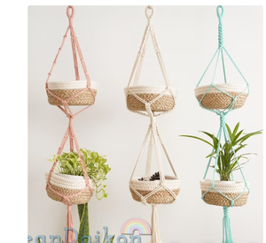 Modern China Black Gold Decor Europe Style Plant Hanger Indoor Customized Macrame Plant Hanger for <b>Wall</b> and Window Decoration - Product Image 3