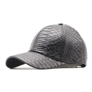 Customized Baseball Cap Crocodile Skin Luxury Baseball Caps For Men Plain Baseball Cap Leather