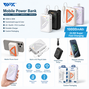 Power Bank Wireless 4 in 1 Super UPS 20000mAh con Cavi Integrati e Adattatore da Parete <span class=keywords><strong>US</strong></span> EU UK, Ricarica Rapida PD 20W - Product Image 1