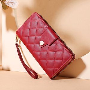 Bolso de mano Maestro de gran capacidad personalizable para mujer, billetera móvil larga, forro de PVC, decoración bordada, hilo, diseño de marca - Product Image 5