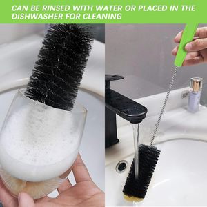Home Flexible Bendable <strong>Bottle</strong> <strong>Brush</strong> Long <strong>Bottle</strong> Cleaning <strong>Brush</strong> for Washing Narrow Neck Beer Wine Water <strong>Bottles</strong> - Product Image 6
