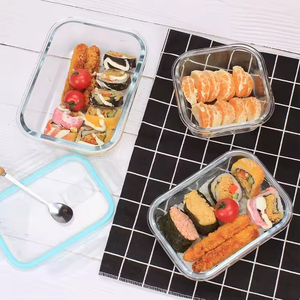 Stackable Wholesale Kitchen <b>Microwavable</b> Airtight High Borosilicate <b>Lunch</b> <b>Box</b> Glass for Food Storage Container with Locking Lid - Product Image 4