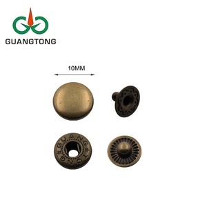 Hot Sale 1# 10mm Antique Bronze Brass Snap Metal <strong>Button</strong> <strong>for</strong> Clothes Shoes Bags Jackets Metal <strong>Buttons</strong> <strong>Garments</strong> - Product Image 3