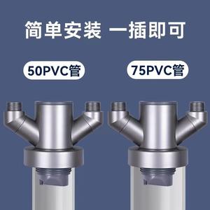 Desagüe en T para fregadero de cocina, con sistema antirretorno y antiolor, para cocina, inodoro, ducha, balcón y baño - Product Image 3