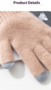 Vente chaude <span class=keywords><strong>Gants</strong></span> <span class=keywords><strong>en</strong></span> <span class=keywords><strong>laine</strong></span> Hommes Femmes <span class=keywords><strong>Gants</strong></span> d'extérieur Hiver Écran <span class=keywords><strong>tactile</strong></span> résistant au froid Jacquard - Product Image 5