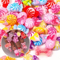 Nouveaux embellissements pour ongles en résine acrylique Ying Meng, motifs pétales de fleurs, nœuds et strass à bordure décorée style bonbon