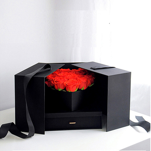 Hot sale custom luxury wholesale cardboard paper floral decorative square flower box