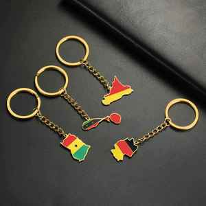 Custom Logo Metal Map Keychain Stainless Steel Pendant <b>Keyring</b> Colourful Personalised Jewelry for <b>Men</b> Women Promotion Gift - Product Image 4