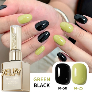 XEIJAYI Esmalte de Uñas en Gel de Diseño de Lujo de 15 ml, Gel de Resina UV de Alta Calidad en Envase Negro y Verde para Estilo Francés DIY - Product Image 2