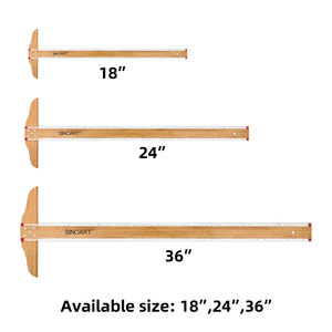 Sinoart Tùy Chỉnh Tre Acrylic Nhựa Vẽ T Vuông Cai Trị <span class=keywords><strong>18</strong></span> "24" 36 "Inch T Vuông Cai Trị Cho Phác Thảo - Product Image 2