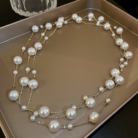 Collier de perles Super féerique, Style court, Design de Niche, chaîne de clavicule, chaîne de cavalier délicate