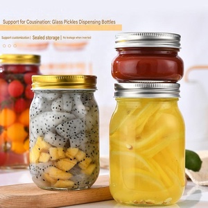 Bocaux en verre <span class=keywords><strong>de</strong></span> conservation <span class=keywords><strong>de</strong></span> 1 litre avec couvercles hermétiques et anneaux, bouteilles <span class=keywords><strong>de</strong></span> fermentation et <span class=keywords><strong>de</strong></span> mise en <span class=keywords><strong>conserve</strong></span>, bocaux Mason à large ouverture - Product Image 1