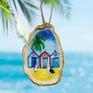 Custom Printing Beach Souvenir Resin <strong>Christmas</strong> Sand Dollar Ornament - Product Image 6