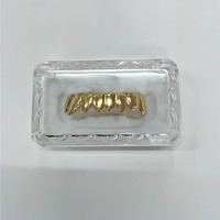 Ensemble de grillz dentaires Hip Hop pour la mâchoire inférieure, couleur or et argent, grillz dentaires, capuchons dentaires, bijoux dentaires amovibles