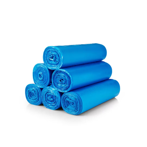 Sacs poubelles jetables en LDPE colorés, à soufflet étoilé, en rouleau sans noyau, robustes, avec impression de logo personnalisée par tampographie - Product Image 3