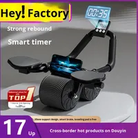 Rueda Abdominal con Soporte para Codos, Rueda Abdominal con Rebote Automático, Herramienta para Quemar Grasa y Adelgazar el Abdomen, Equipo de Fitness para el Hogar