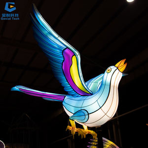 SGFL003 tela de seda hecha a mano Animal Lantern precio de fábrica recién llegado para Zoo Park para Navidad y Acción de Gracias Venta caliente - Product Image 1