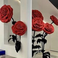 Rose artificielle géante Pupupig de haute qualité, faite à la main, réaliste, écologique, pour vitrine et remise de diplôme