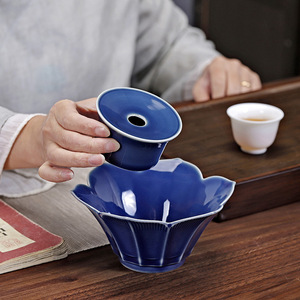 <b>Ceramic</b> Lotus Shaped Teapot Stand Porcelain Water Storage <b>Tea</b> Tray For Kung Fu <b>Tea</b> Set With Lid Afternoon <b>Tea</b> Use - Product Image 2