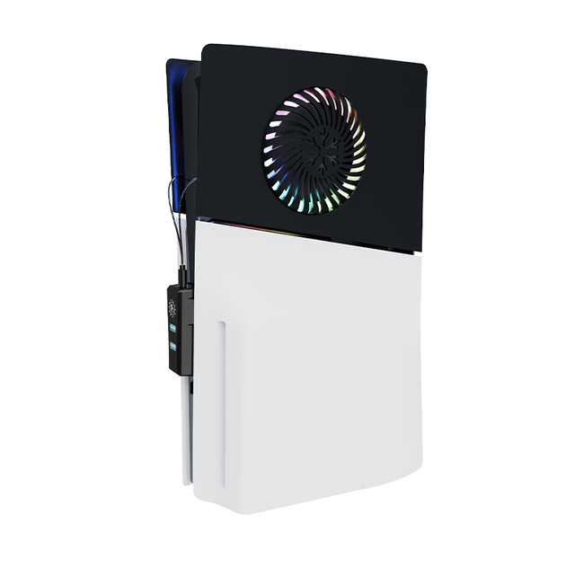 Hard Faceplates RGB Replacement Cover Skin Plates with Cooling Vent for Ps5 Slim Disc Version