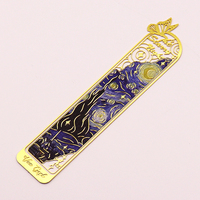 Penanda Buku Logam Kustom Produsen, Desain Logo Baja Tahan Karat Paduan Seng yang Dipersonalisasi, Penanda Buku Promosi Berbentuk Bunga Enamel