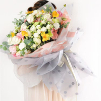China Factory Sale Cute Dot Bouquet Flower Wrapping Paper 60cm*60cm Uncoated Specialty Digital Printed Paper & Paperboards