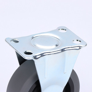 Tpr Light Duty Directional Caster 3 Inch With Brake Silent Operation Bolt Hole Type Fixed Wheel - Product Image 1