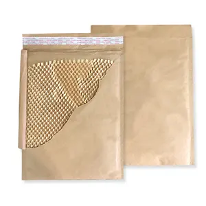 2024 사용자 정의 친환경 벌집 크래프트 종이 우편물 봉투 가정과 팩 사용을 위한 다채로운 크래프트 종이 포장 가방